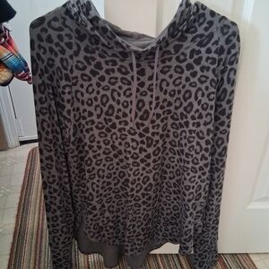 Women's Athletic Works leopard print hoodie